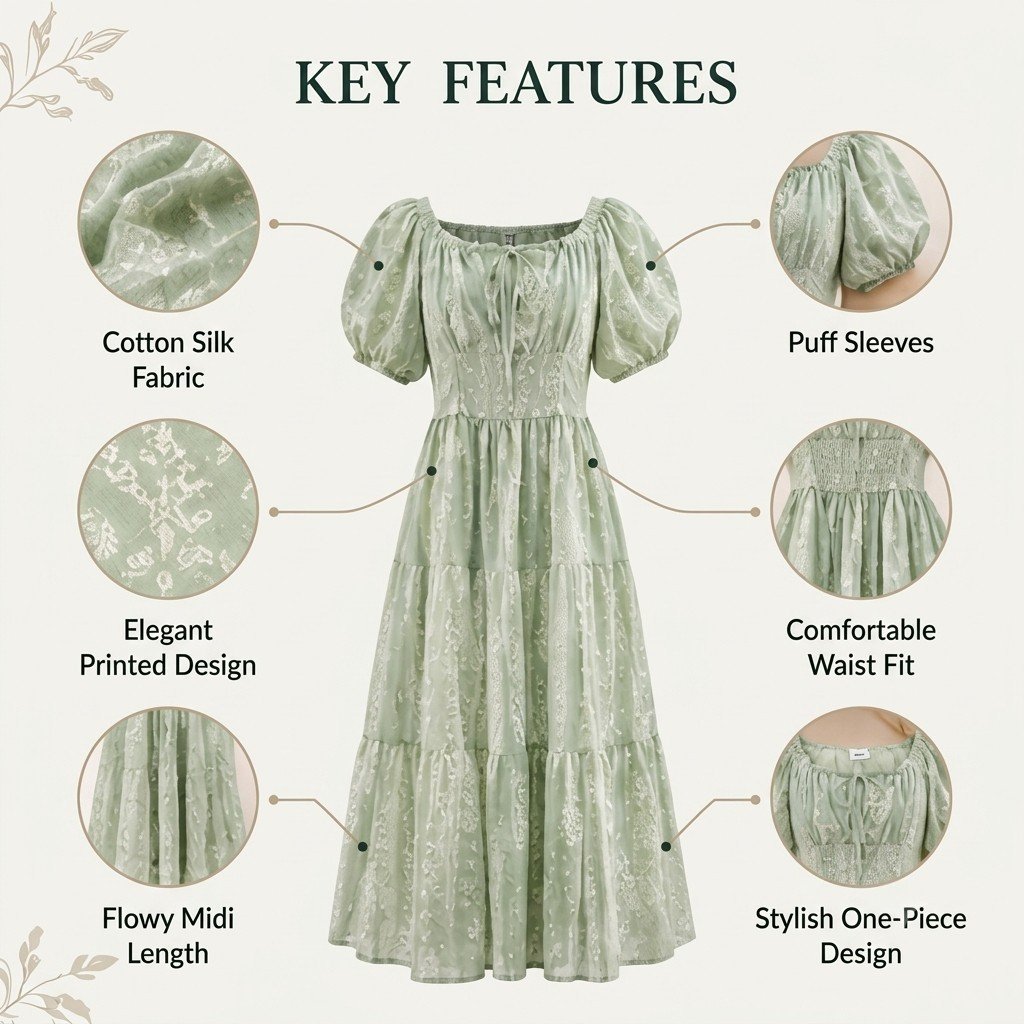 Cotton Silk Printed Middy One-Piece - Image 2