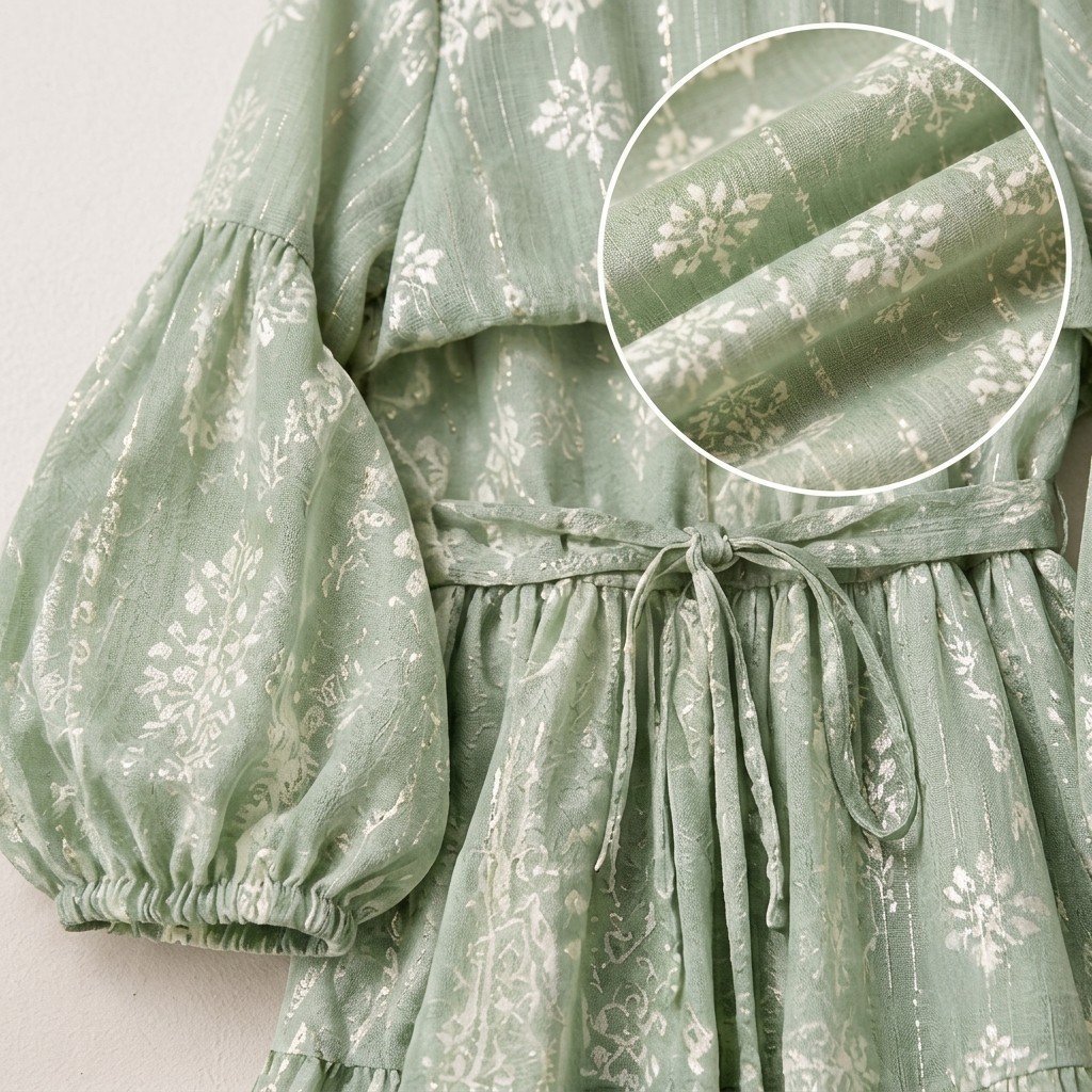 Cotton Silk Printed Middy One-Piece - Image 3