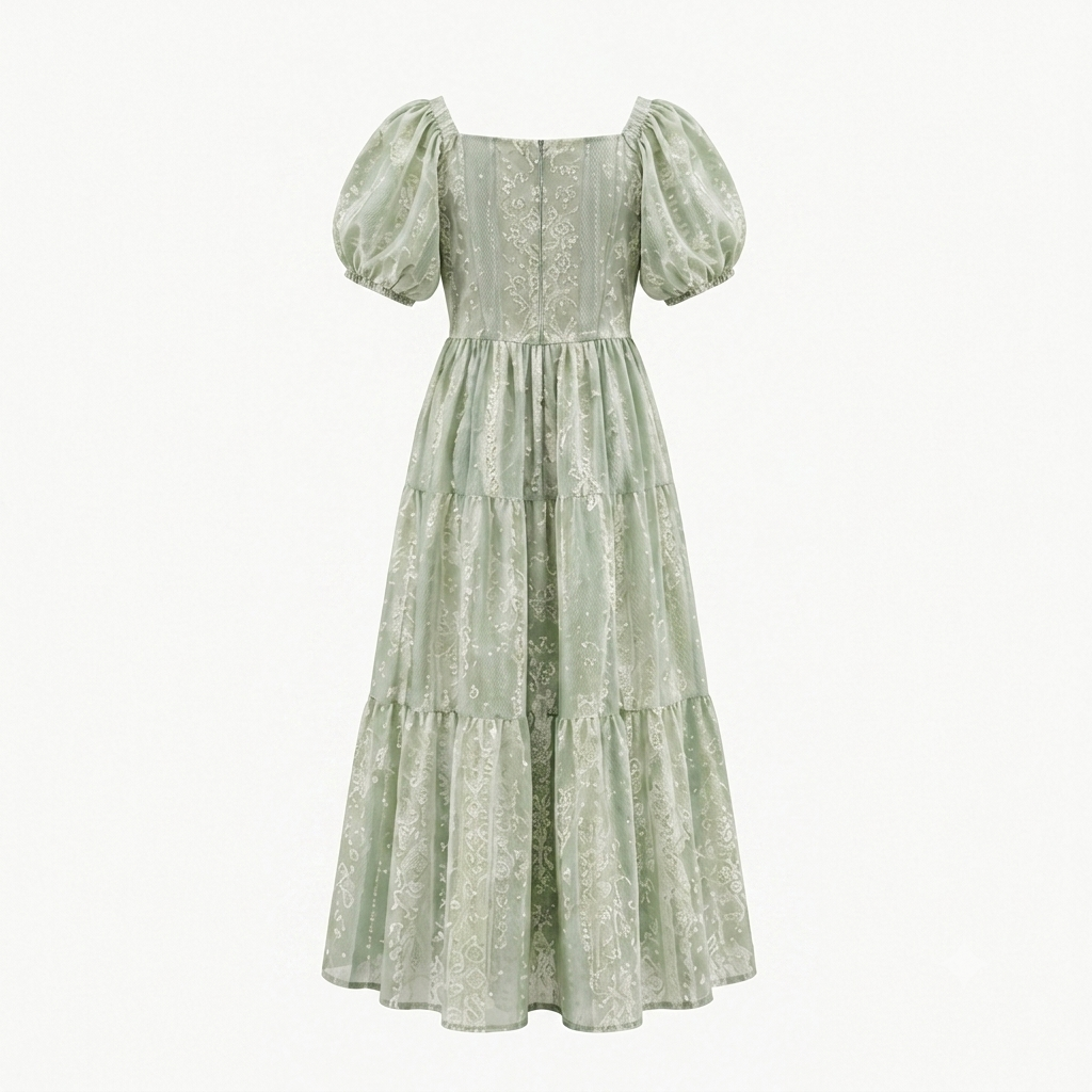 Cotton Silk Printed Middy One-Piece - Image 4