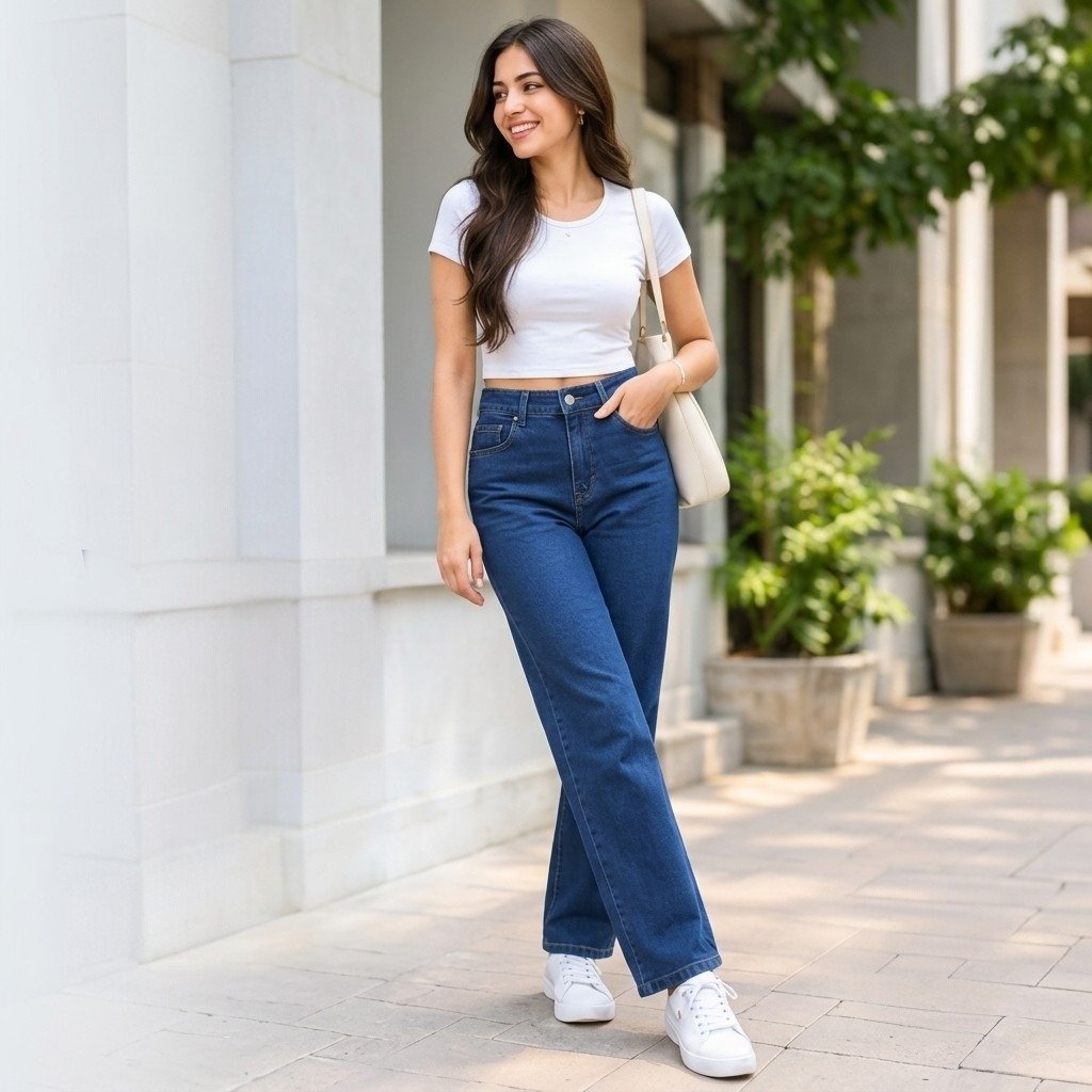 Dark Blue Denim Jeans