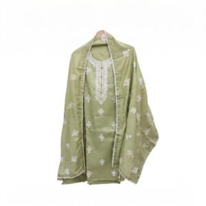 Designer Embroidered Glaze Cotton Unstitched Fabric