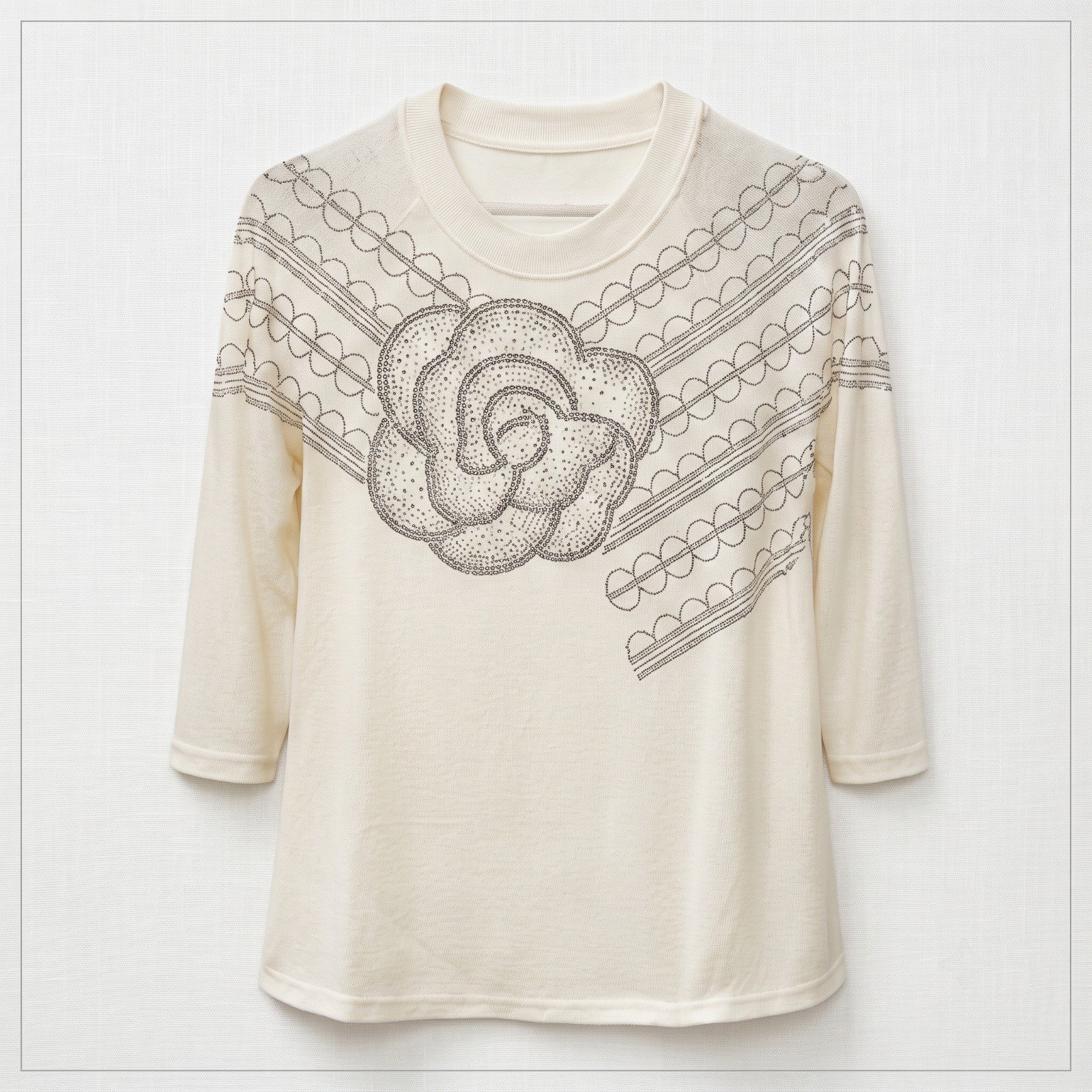 Fancy Stretchable Knitted Stone Work Top - Image 3