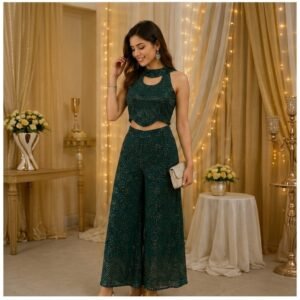 Georgette Embellished Fancy Dress
