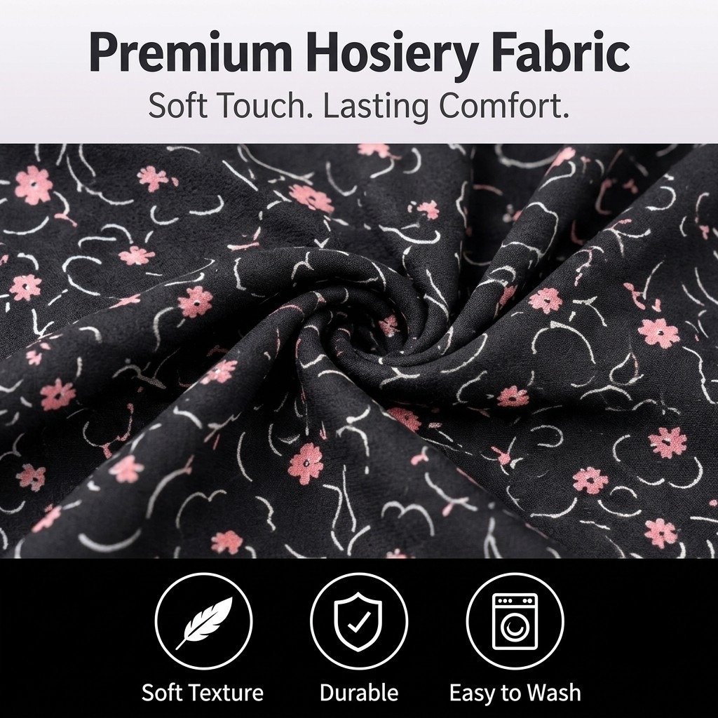 Printed Black Hosiery Lower - Image 4