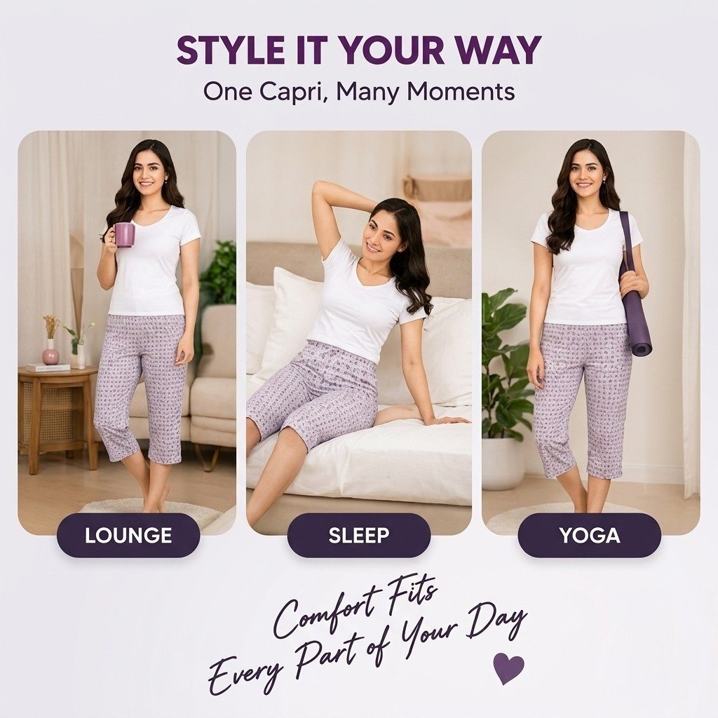 Printed Hosiery Capri - Image 4