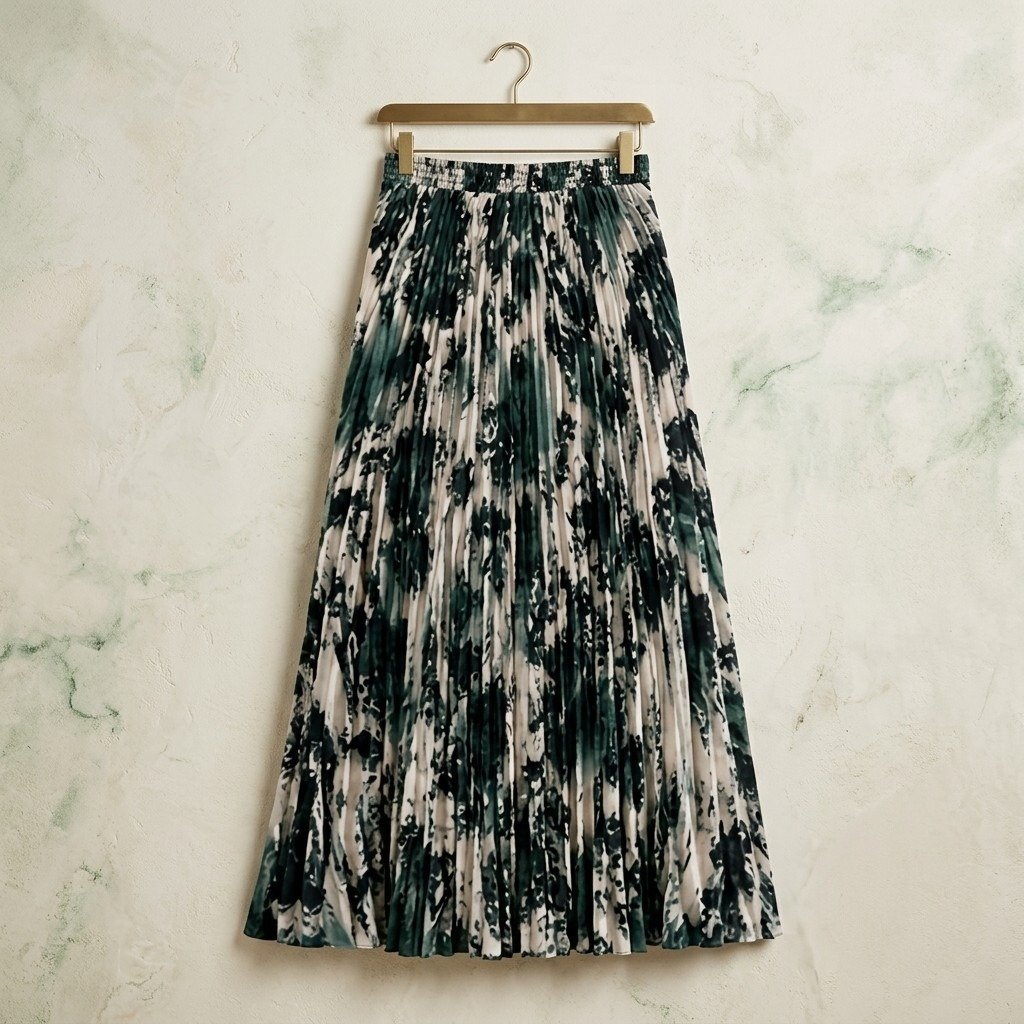 Printed Polyester Long Skirt - Image 3