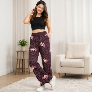 Printed Wine Hosiery Lower
