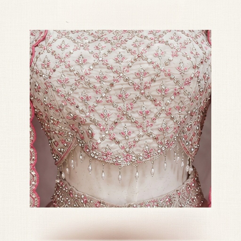 Silk Embellished Three-Piece Indo-Western Set - Image 4